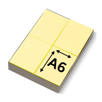 123inkt gekleurd receptpapier geel 80 grams A6 300612