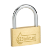 123inkt hangslot met sleutel (40x50x8 mm) 302579 - 2