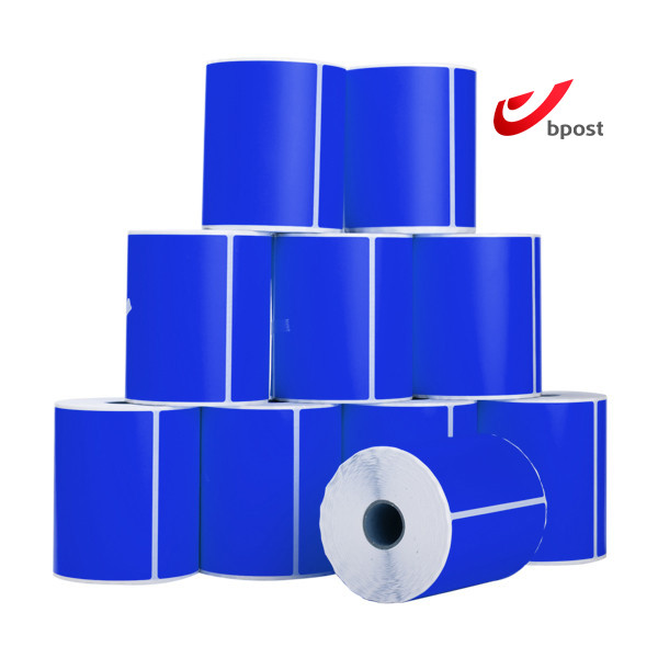 123inkt huismerk Bpost verzendlabels blauw 102 x 152 mm (10 stuks) 653331 - 1