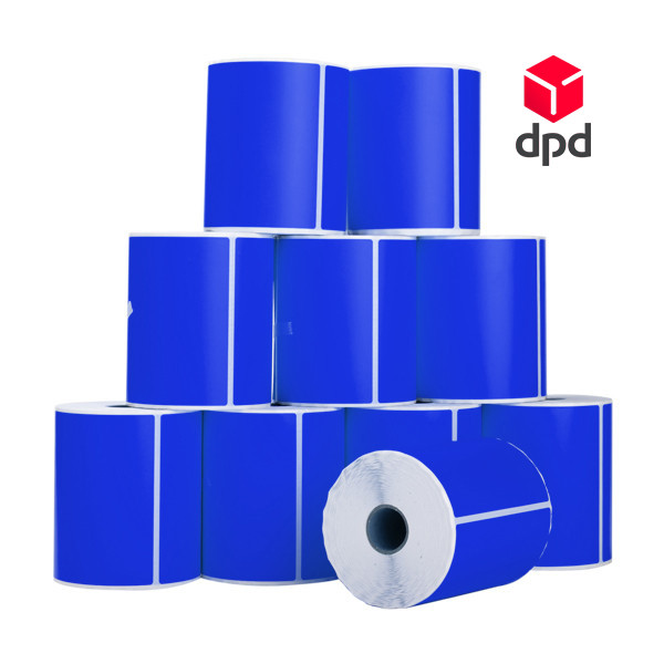 123inkt huismerk DPD verzendlabels blauw 102 x 152 mm (10 stuks) 653391 - 1