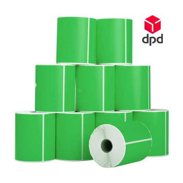 123inkt huismerk DPD verzendlabels groen 102 x 152 mm (10 stuks) 653390 - 1