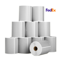 123inkt huismerk FedEx verzendlabels zilver 102 x 152 mm (10 stuks) 653274