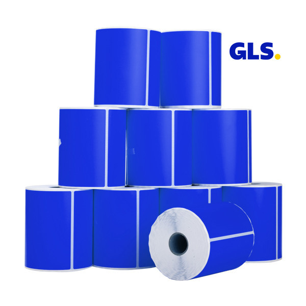123inkt huismerk GLS verzendlabels blauw 102 x 152 mm (10 stuks) 653211 - 1