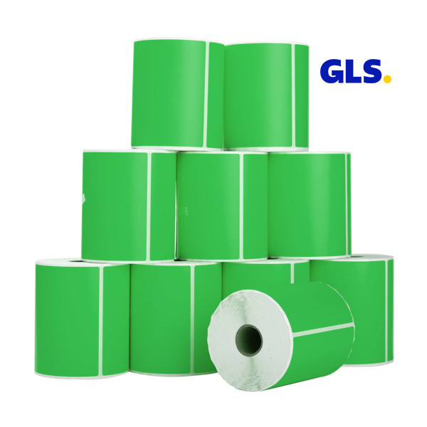 123inkt huismerk GLS verzendlabels groen 102 x 152 mm (10 stuks) 653210 - 1