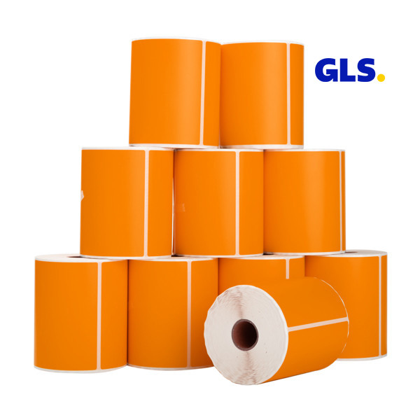 123inkt huismerk GLS verzendlabels oranje 102 x 152 mm (10 stuks) 653208 - 1