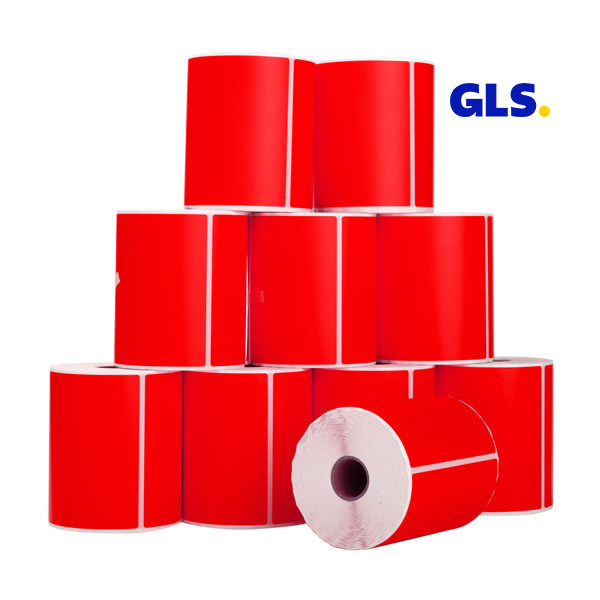 123inkt huismerk GLS verzendlabels rood 102 x 152 mm (10 stuks) 653207 - 1