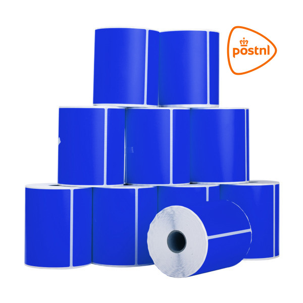 123inkt huismerk PostNL verzendetiketten blauw 102 x 152 mm (10 stuks) 089392 - 1
