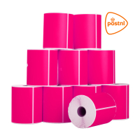 123inkt huismerk PostNL verzendetiketten roze 102 x 152 mm (10 stuks) 089394