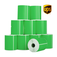 123inkt huismerk UPS verzendlabels groen 102 x 152 mm (10 stuks) 653150