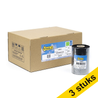 123inkt huismerk vervangt Aanbieding: 3x Zebra 2300 wax ribbon (02300BK11045) 110 mm x 450 m (12 ribbons) 02300BK11045C 650727
