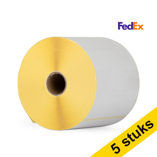 123inkt huismerk vervangt Aanbieding: 5x Zebra Z-Perform 1000D FedEx label (800284-605) 102 x 152 mm (1 rol) 653307 - 1