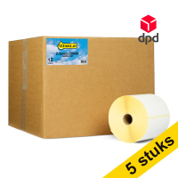 123inkt huismerk vervangt Aanbieding: 5x Zebra Z-Select 2000D DPD label (800264-605) 102 x 152 mm (12 rollen) 653428