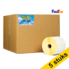 123inkt huismerk vervangt Aanbieding: 5x Zebra Z-Select 2000D FedEx label (800264-605) 102 x 152 mm (12 rollen) 653308 - 1