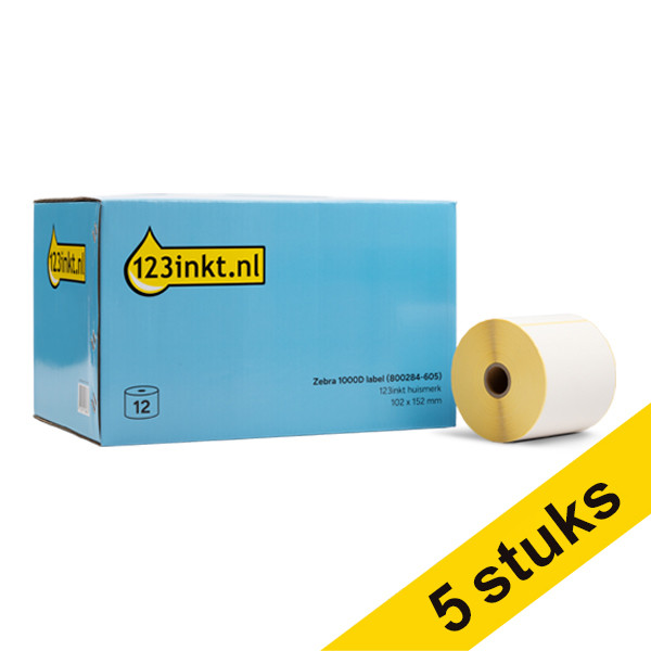 123inkt huismerk vervangt Zebra Z-Perform 1000D label (800284-605
