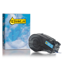 123inkt huismerk vervangt Brady M21-375-595-BL tape vinyl wit op blauw 9,53 mm x 6,40 m (nieuwe versie)