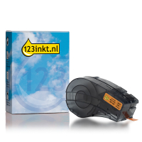 123inkt huismerk vervangt Brady M21-375-595-OR tape vinyl zwart op oranje 9,53 mm x 6,40 m (nieuwe versie)