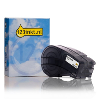 123inkt huismerk vervangt Brady M21-750-488 tape polyester zwart op wit 19,1 mm x 6,40 m M21-750-488C RL-BD-Po-21P-750-BK/WT 147257