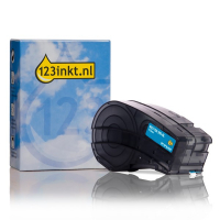 123inkt huismerk vervangt Brady M21-750-595-BL tape vinyl wit op blauw 19,1 mm x 6,40 m M21-750-595-BLC RL-BD-Vi-21P-750-WT/BL 147263