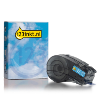 123inkt huismerk vervangt Brady M21-750-595-BL tape vinyl wit op blauw 19,1 mm x 6,40 m (nieuwe versie)
