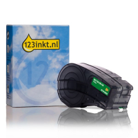 123inkt huismerk vervangt Brady M21-750-595-GN tape vinyl wit op groen 19,1 mm x 6,40 m M21-750-595-GNC RL-BD-Vi-21P-750-WT/GR 147267