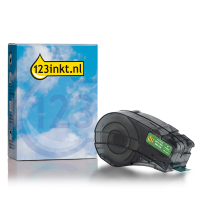 123inkt huismerk vervangt Brady M21-750-595-GN tape vinyl wit op groen 19,1 mm x 6,40 m (nieuwe versie)