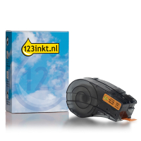 123inkt huismerk vervangt Brady M21-750-595-OR tape vinyl wit op oranje 19,1 mm x 6,40 m (nieuwe versie)