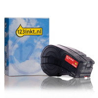 123inkt huismerk vervangt Brady M21-750-595-RD tape vinyl wit op rood 19,1 mm x 6,40 m M21-750-595-RDC RL-BD-Vi-21P-750-WT/RE 147275