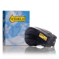123inkt huismerk vervangt Brady M21-750-595-YL tape vinyl zwart op geel 19,1 mm x 6,40 m M21-750-595-YLC RL-BD-Vi-21P-750-BK/YE 147279