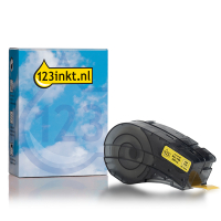 123inkt huismerk vervangt Brady M21-750-595-YL tape vinyl zwart op geel 19,1 mm x 6,40 m (nieuwe versie)