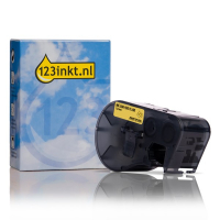 123inkt huismerk vervangt Brady MC-500-595-YL-BK tape vinyl zwart op geel 12,7 mm x 7,62 m MC-500-595-YL-BKC RL-BD-Vi-C-500-BK/YE 147049