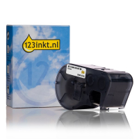 123inkt huismerk vervangt Brady MC1-1000-595-WT-BK tape vinyl zwart op wit 25,4 mm x 7,62 m MC1-1000-595-WT-BKC RL-BD-Vi-C-1000-BK/WT 147089