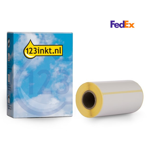 123inkt huismerk vervangt Brother BDE-1J152102-058 voorgestanste FedEx labels 102 mm x 152 mm 653290 - 1