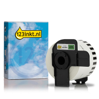 123inkt huismerk vervangt Brother DK-22205 continue apotheeklabel zwart op groen 653450