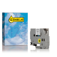 123inkt huismerk vervangt Brother HSe-211E krimpkous tape zwart op wit 6 mm