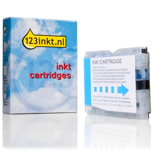 123inkt huismerk vervangt Brother LC-1000C inktcartridge cyaan LC1000CC 028451 - 1