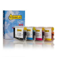 123inkt huismerk vervangt Brother LC-1000VALBP multipack zwart + 3 kleuren
