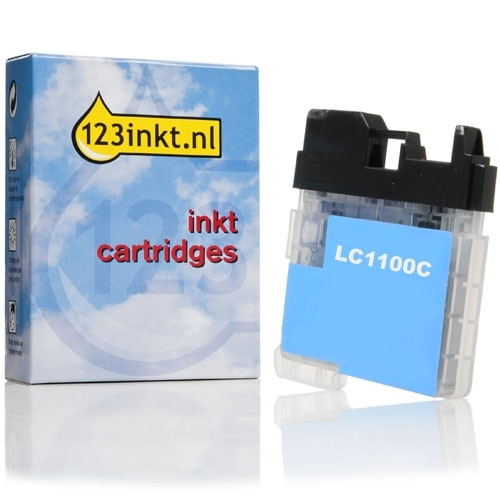 123inkt huismerk vervangt Brother LC-1100C inktcartridge cyaan LC1100CC 028852 - 1