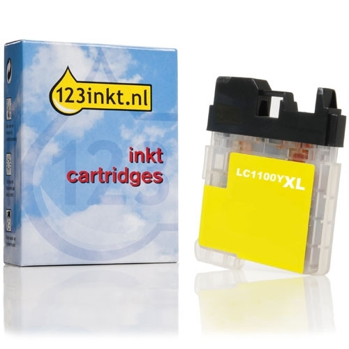 123inkt huismerk vervangt Brother LC-1100HYY inktcartridge geel hoge capaciteit LC1100HYYC 028867 - 1