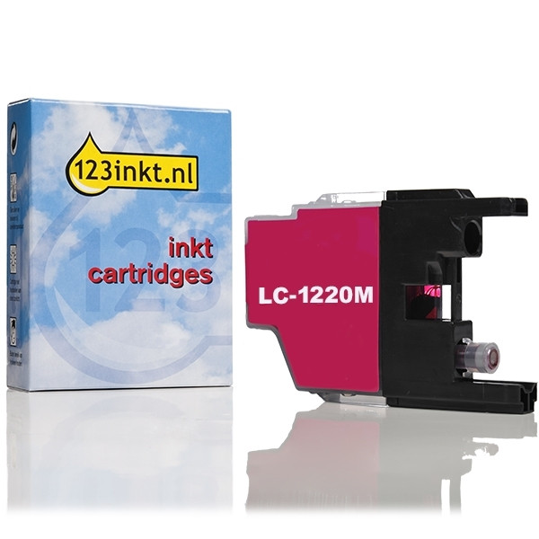 123inkt huismerk vervangt Brother LC-1220M inktcartridge magenta LC1220MC 029075 - 1