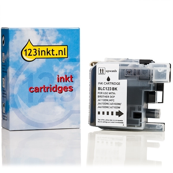 123inkt huismerk vervangt Brother LC-123BK inktcartridge zwart LC-123BKC 350000 - 1