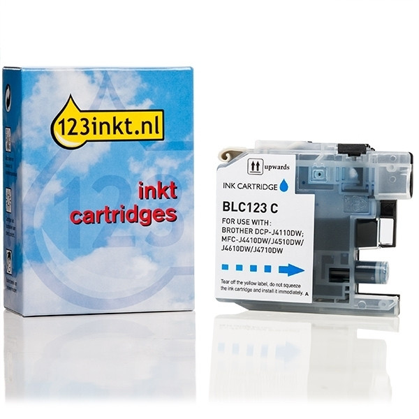 123inkt huismerk vervangt Brother LC-123C inktcartridge cyaan LC-123CC 350001 - 1