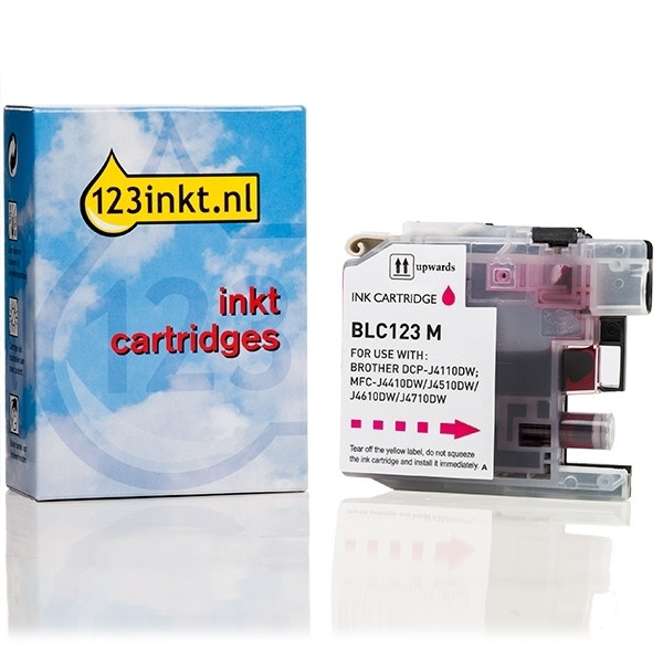 123inkt huismerk vervangt Brother LC-123M inktcartridge magenta LC-123MC 350002 - 1