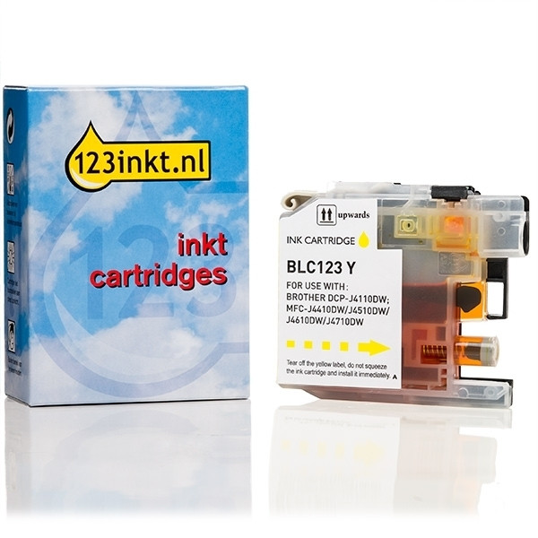 123inkt huismerk vervangt Brother LC-123Y inktcartridge geel LC-123YC 350003 - 1