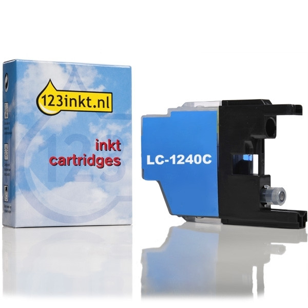 123inkt huismerk vervangt Brother LC-1240C inktcartridge cyaan LC1240CC 029045 - 1