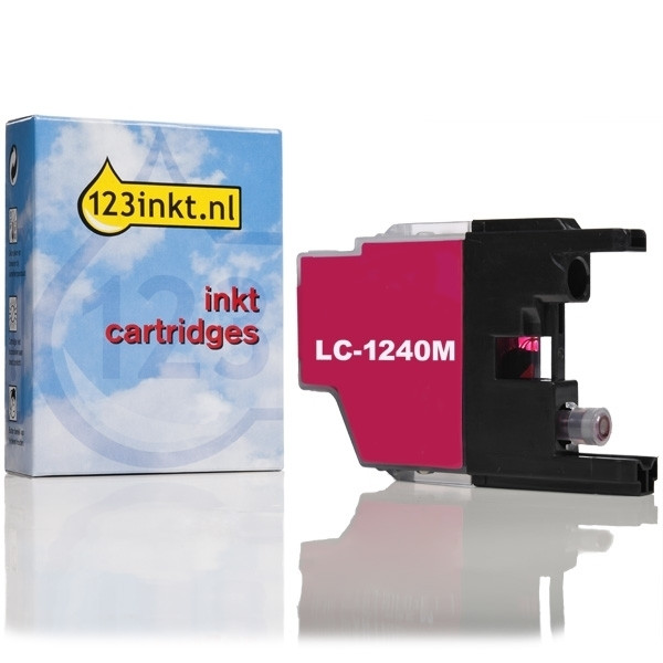 123inkt huismerk vervangt Brother LC-1240M inktcartridge magenta LC1240MC 029049 - 