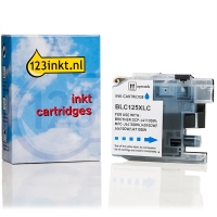 123inkt huismerk vervangt Brother LC-125XLC inktcartridge cyaan hoge capaciteit LC-125XLCC 029101