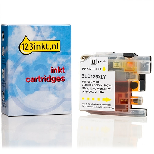 123inkt huismerk vervangt Brother LC-125XLY inktcartridge geel hoge capaciteit LC-125XLYC 029105 - 1