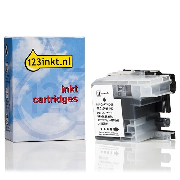 123inkt huismerk vervangt Brother LC-129XLBK inktcartridge zwart extra hoge capaciteit LC129XLBKC 029125 - 1