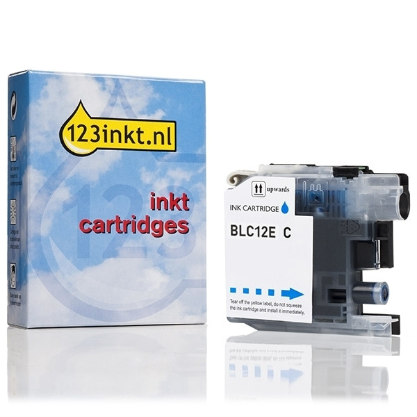 123inkt huismerk vervangt Brother LC-12EC inktcartridge cyaan LC12ECC 028937 - 1