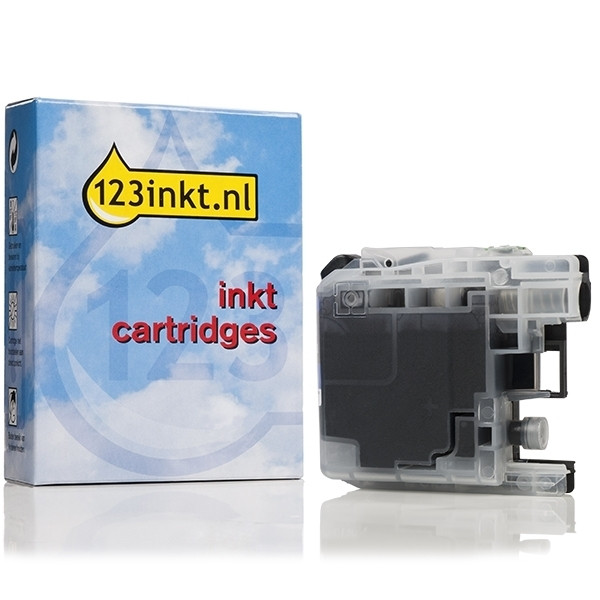 123inkt huismerk vervangt Brother LC-221BK inktcartridge zwart lage capaciteit LC221BKC 350036 - 1